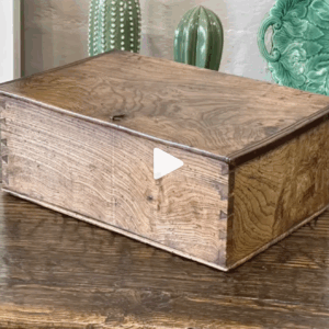 Last quarter 18th century French figured elm trinket box.